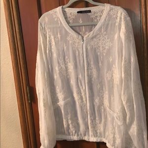 Off white chiffon jacket